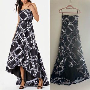 Calvin Klein Strapless High-Low Maxi Gown